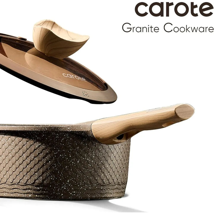 CAROTE 26PCS Pots and Pans Set Non Stick Cookware Set for Induction Cooking PFOA Free Nonstick Kitchen Cookware with Durable Co - Eagle 