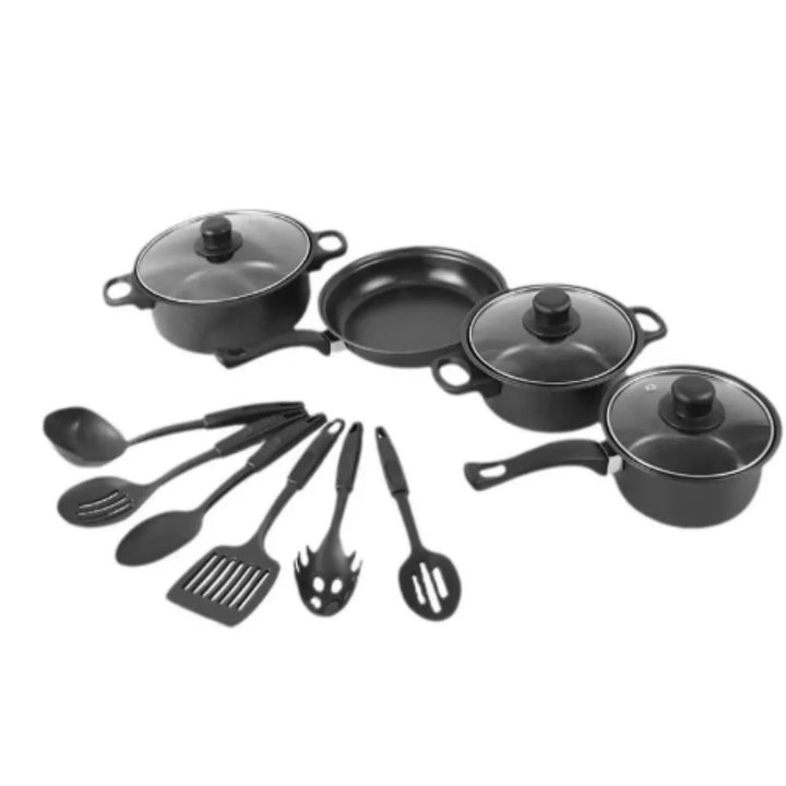 13pcs Durable Non Stick Cookware Set Multifunctional Kitchen Utensil Soup Milk Pot Maifanstone Frying Pan Household - Eagle 