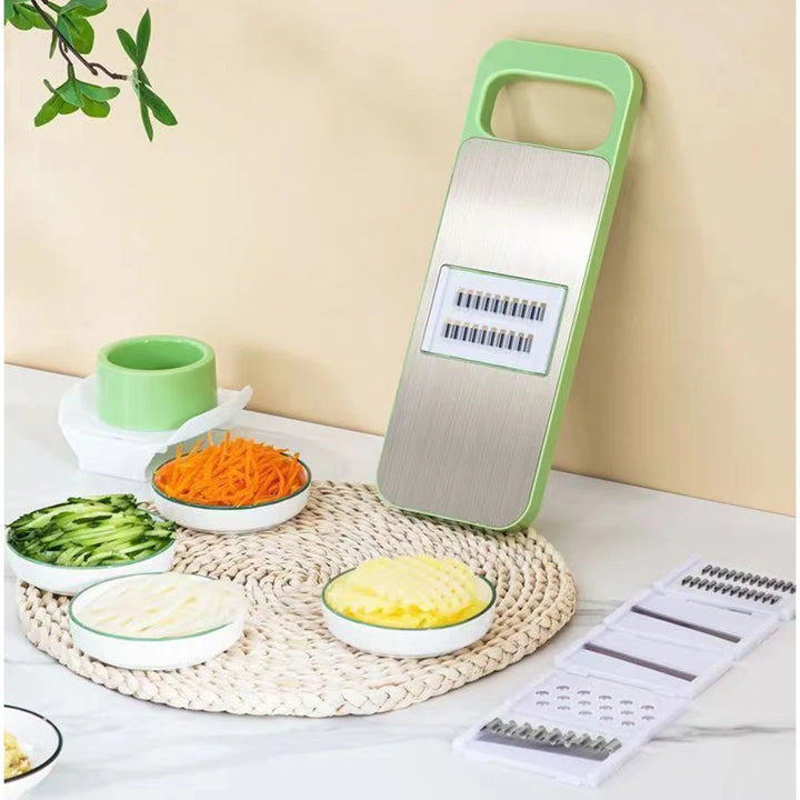 6 in 1 Stainless Steel Multifunctional Safe Manual Vegetable Slicer Cutter Kitchen Potato Shredders Garlic Carrot Grater Chopper - Eagle 