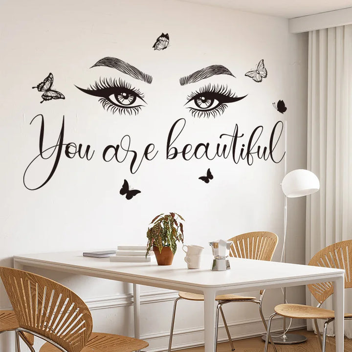 Inspirational Wall Art Sticker – Black Eye Design for Home - Eagle 