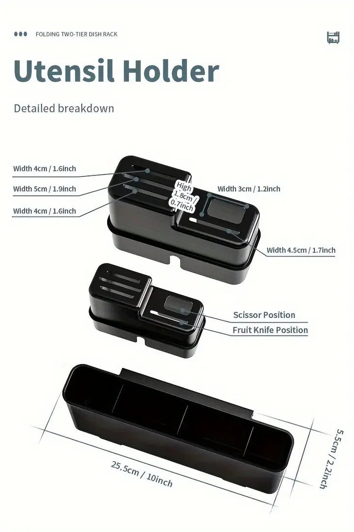 Dish Drying Rack, 2 Tier Large Dish Drying Rack for Kitchen Counter with Drainboard Stainless Steel Dish Drainer for Dish&Cup - Eagle 