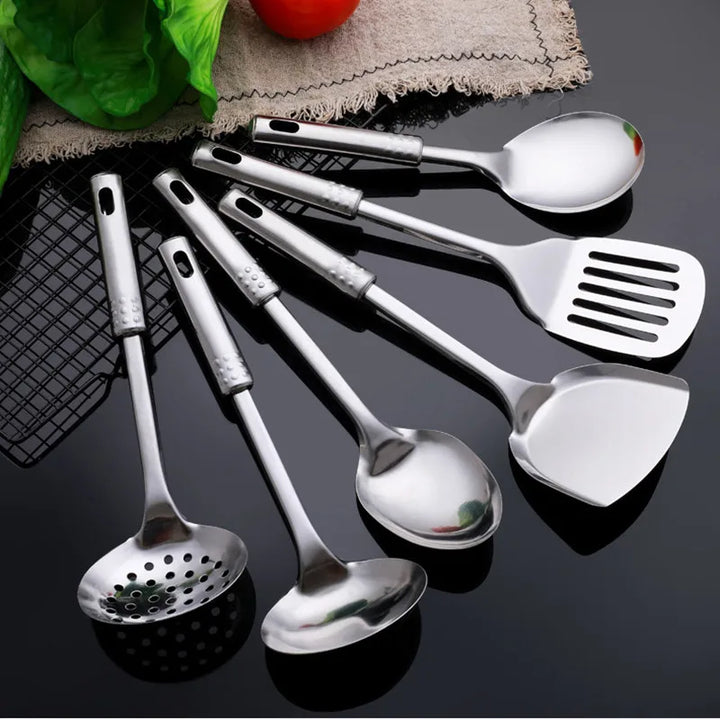 Kitchen Stainless Steel Korean Style Kitchenware Pots Set Cooking Tableware Food Rice Soup Spoon Colander Spatula Accessories - Eagle 