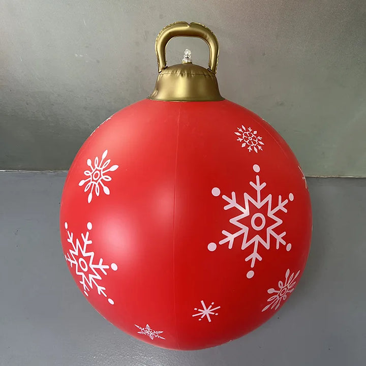 60cm Outdoor Christmas Inflatable Decorated Ball PVC Giant Big Large Balls Party Xmas Tree Decorations Toy Ball Without Light - Eagle 