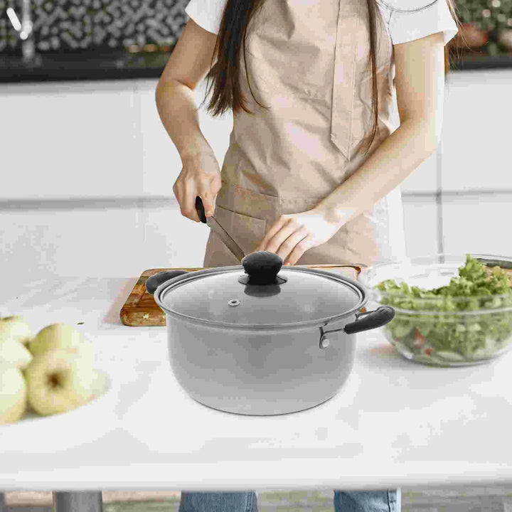 Thick Stainless Steel Soup Pot Deep Household Casserole Steamers Kitchen Cookware Electric Stove Compatible - Eagle 