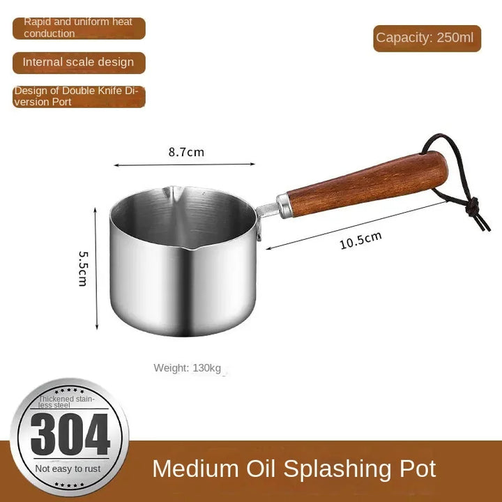 Multi Functional Stainless Steel Hot Oil Special Small Pot Mini Overflow Pot Household Mini Auxiliary Food Oil Splash Small Pot - Eagle 