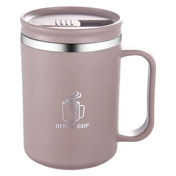 Double-Wall Mug 304 Stainless Steel with Drinking Straw Insulated Coffee Cup Large Capacity Heat-resistant Thermal Water Cup - Eagle 