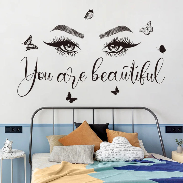 Inspirational Wall Art Sticker – Black Eye Design for Home - Eagle 