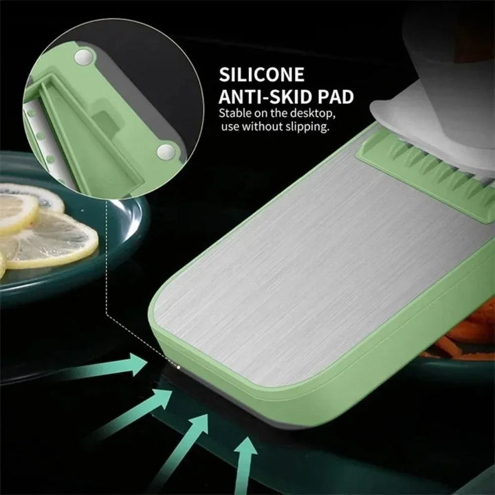 Duarble Adjustable 6 in 1 Veggie Slicer Multifunctional Manual Operation Vegetable Cutter Stainless Steel Julienne Shredder - Eagle 