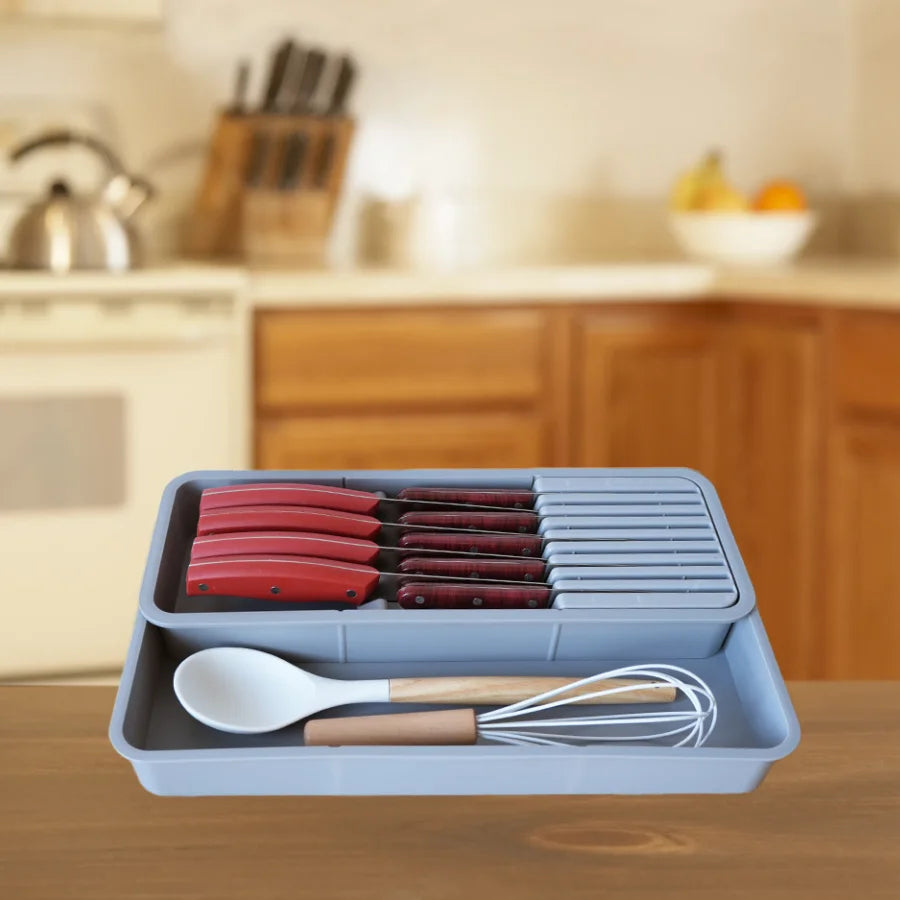 Kitchen  Utensil Cutlery Drawer Organizer Expandable Adjustable Flatware Spoon Fork Storage Tray for Kitchen Gadgets