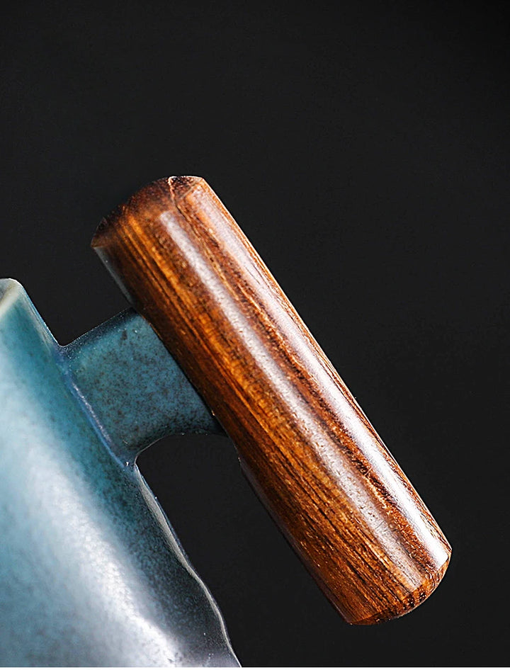 Creative Handmade Exquisite Coffee Cup Vintage Coffee Cup With Wooden Handle Mug Cups Mugs Drinkware Kitchen Dining Bar Home - Eagle 