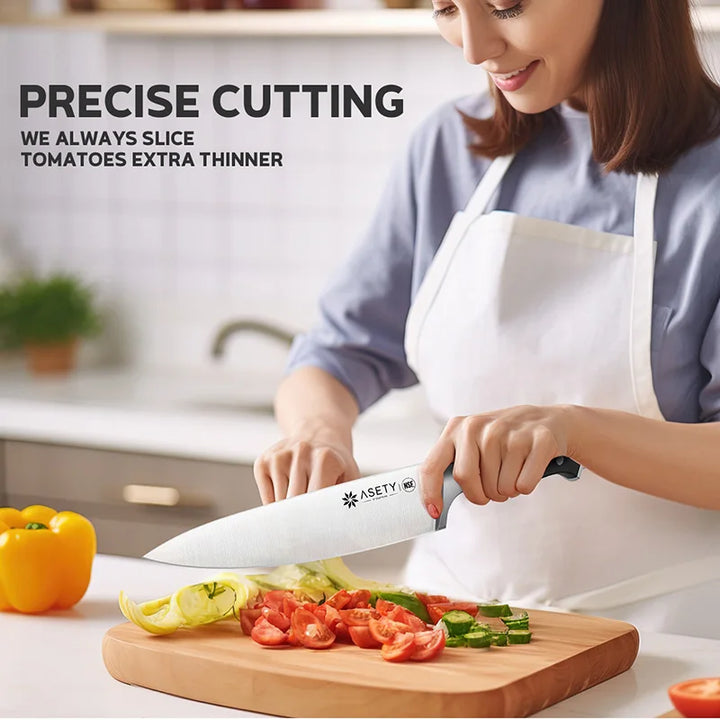 15 PCS Kitchen Knife Set With Built-in Knife Sharpener Block, Professional Stainless Steel Knife Set With Built - Eagle 