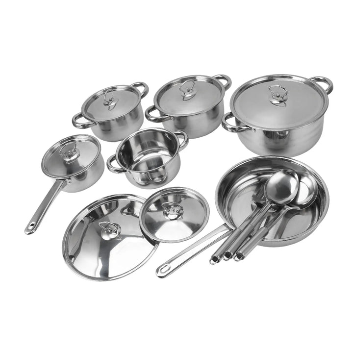Stainless Steel Cookware Set Kitchen Cookware Set Stainless Steel Pots Pans Set with Soup Pot Saute Pan Lids for Home Cooking - Eagle 