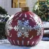 60cm Outdoor Christmas Inflatable Decorated Ball PVC Giant Big Large Balls Party Xmas Tree Decorations Toy Ball Without Light - Eagle 