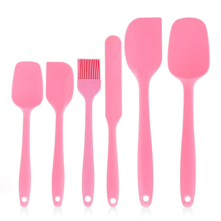 6 Pieces Silicone Spatula Set Food Grade Non Stick Heat Resistant Spatulas Turner for Cooking Baking Mixing Baking Tools - Eagle 