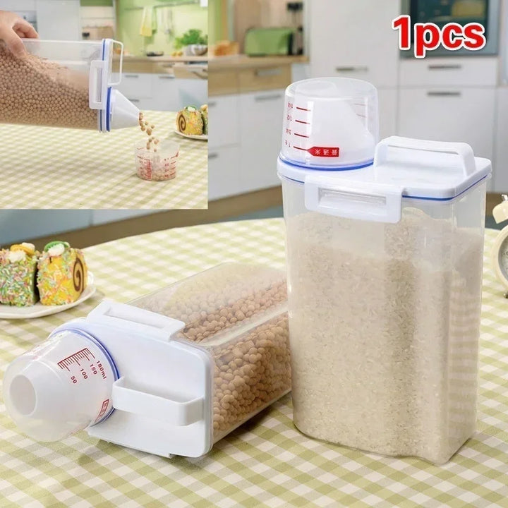 Kitchen Cereal & Rice Storage Box with Measuring Cup - Eagle 