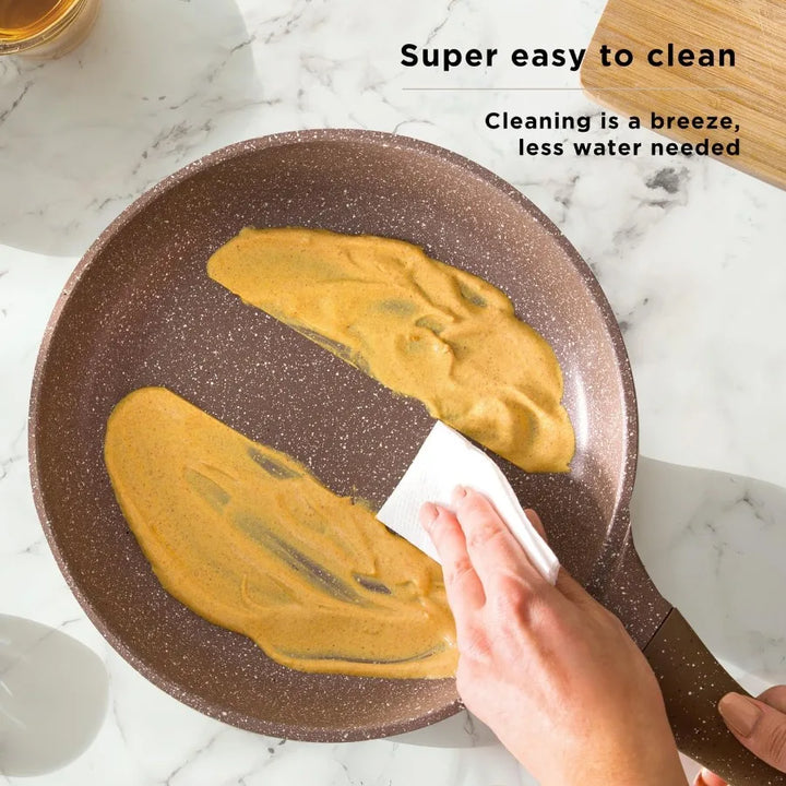 Pots and Pans set for cooking nonstick 10Pcs Durable Aluminum cookware set PFOAfree Kitchen pans set with glass lid Induction s - Eagle 