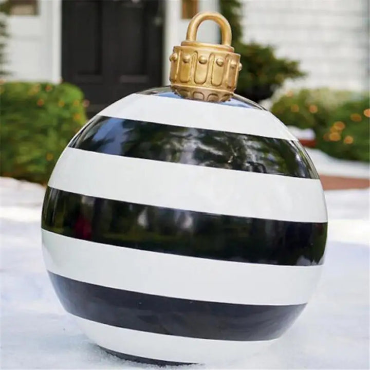 60cm Outdoor Christmas Inflatable Decorated Ball PVC Giant Big Large Balls Party Xmas Tree Decorations Toy Ball Without Light - Eagle 