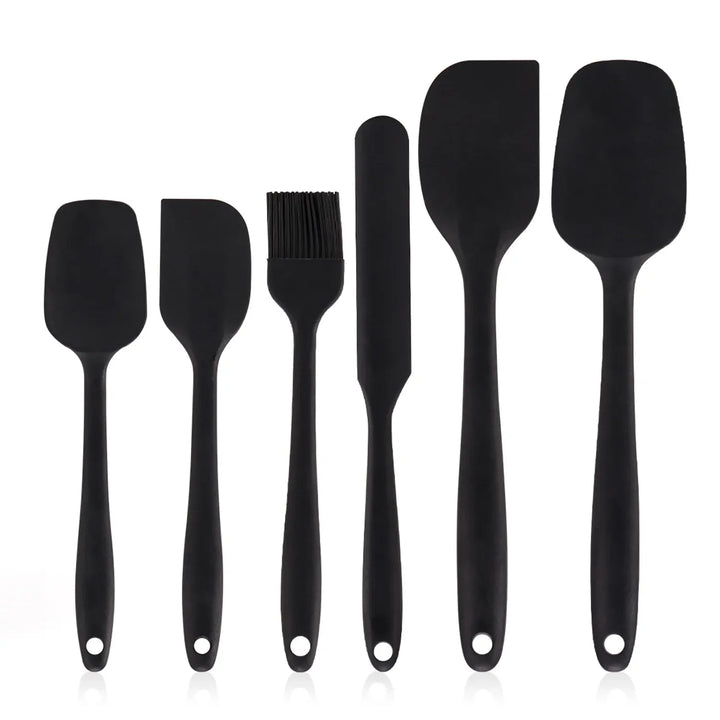 6 Pieces Silicone Spatula Set Food Grade Non Stick Heat Resistant Spatulas Turner for Cooking Baking Mixing Baking Tools - Eagle 