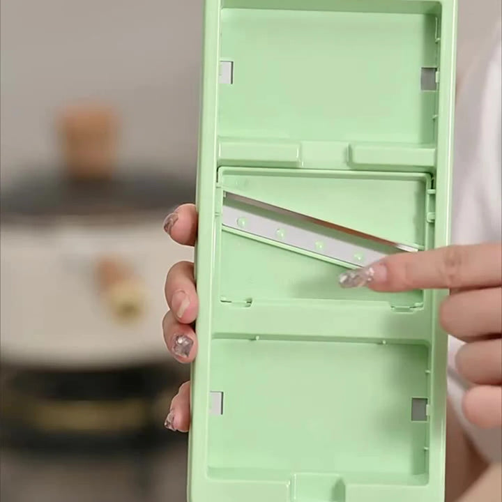 6 in 1 Stainless Steel Multifunctional Safe Manual Vegetable Slicer Cutter Kitchen Potato Shredders Garlic Carrot Grater Chopper - Eagle 