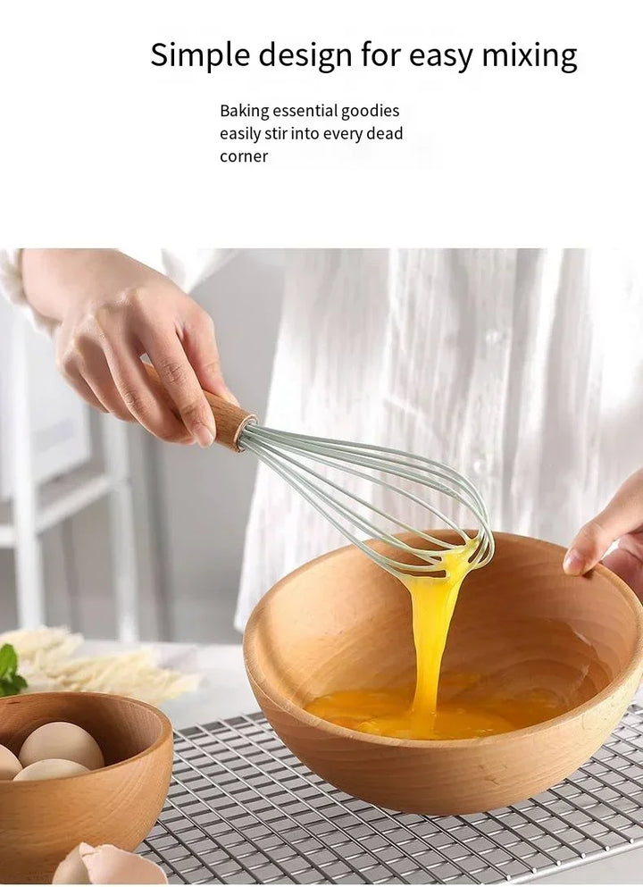 12pcs Set of Multi-color Silicone Wooden Handle Kitchenware Set Non Stick Pot Spatula and Spoon Cooking Utensils, Heat-resistant - Eagle 