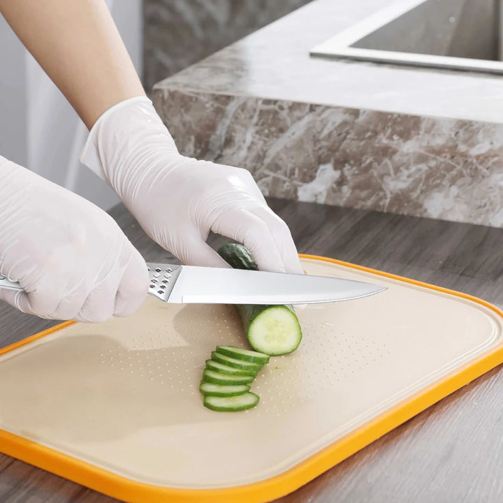 8pcs Kitchen Knives Set 3CR13 Stainless Steel Chef's Knife Meat Cleaver with Block for Kitchen Fruit and Vegetable Cutting Knife - Eagle 