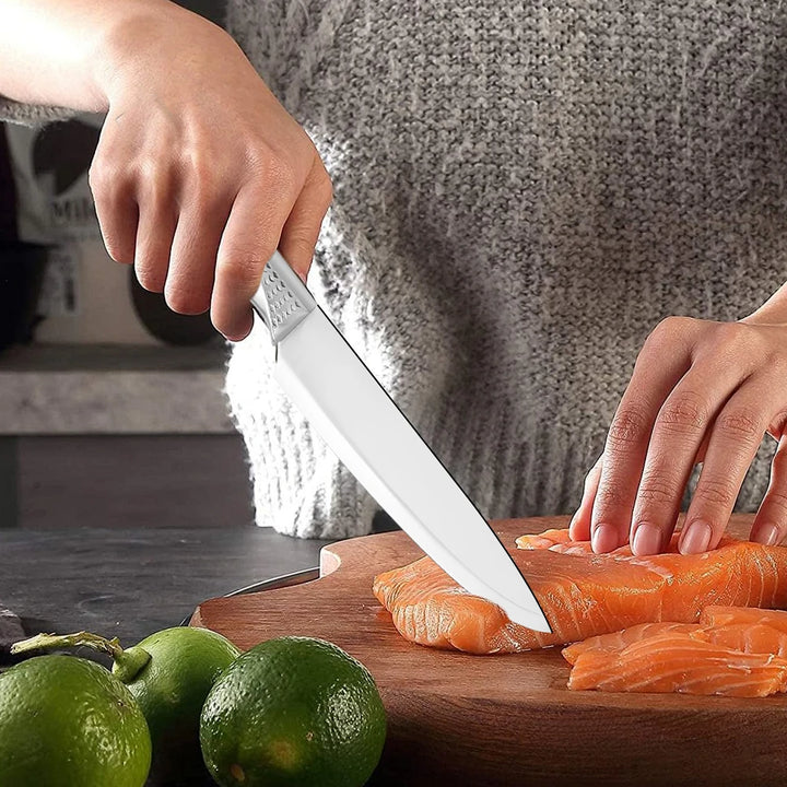 8pcs Kitchen Knives Set 3CR13 Stainless Steel Chef's Knife Meat Cleaver with Block for Kitchen Fruit and Vegetable Cutting Knife - Eagle 