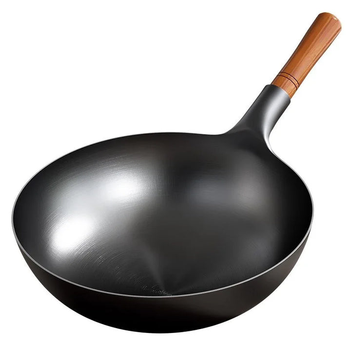Vintage iron wok for home use, uncoated non-stick frying pan, specifically designed for restaurant chefs using gas stoves - Eagle 