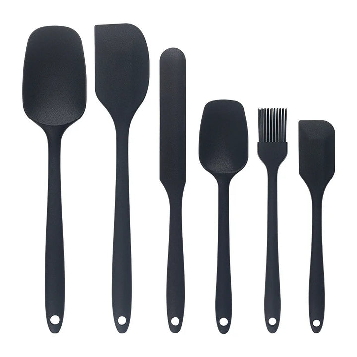 6pc Silicone Spatula set for baking-cake frosting kit with brush, non-stick scrapers & cream spreads |   cute kitchen gadgets - Eagle 