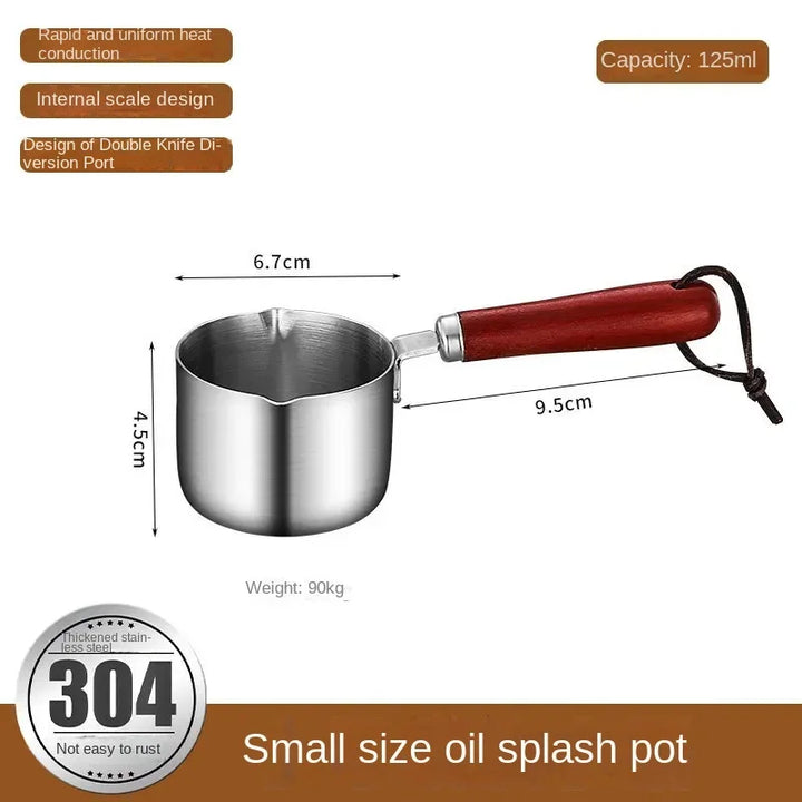 Multi Functional Stainless Steel Hot Oil Special Small Pot Mini Overflow Pot Household Mini Auxiliary Food Oil Splash Small Pot - Eagle 