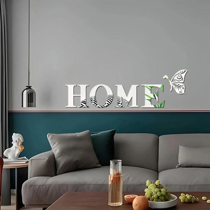 HOME Logo 3D Mirror Sticker – Stylish Wall Art - Eagle 