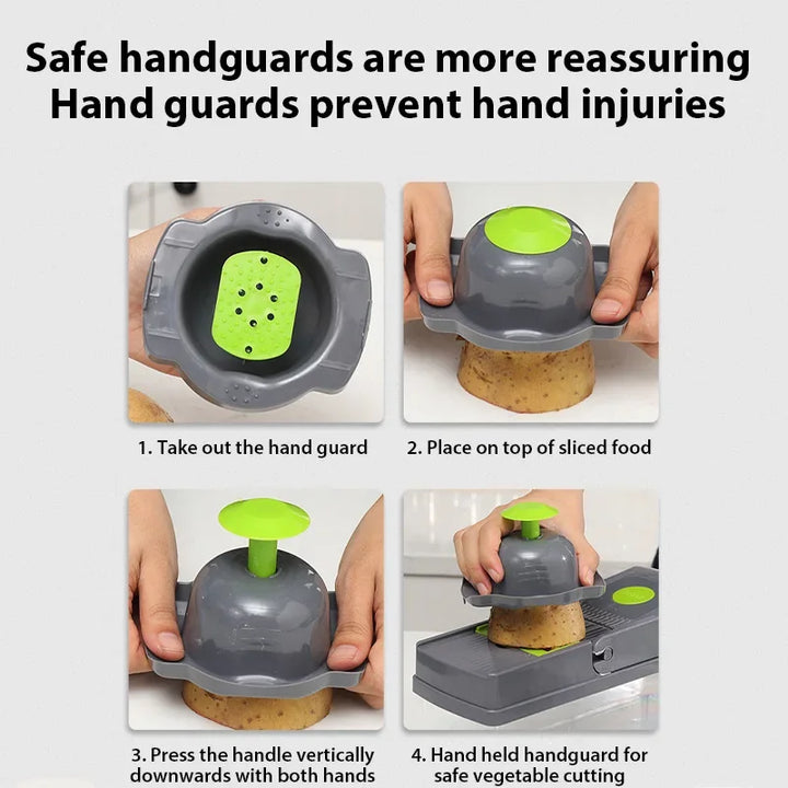 15IN1 Multifunctional Vegetable Cutter Potato Slicer Carrot Grater Kitchen Accessories Gadgets Steel Blade Kitchen Tool - Eagle 